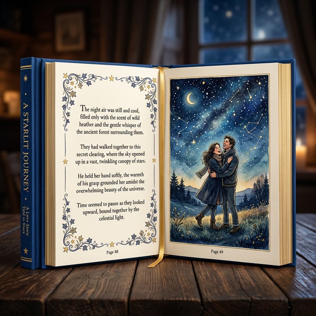 la nostra història d'amor en llibre custom artwork